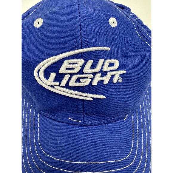 Adult Unisex Blue Bud Light Beer Adjustable Baseball Hat Cap OSFA - Picture 2 of 14